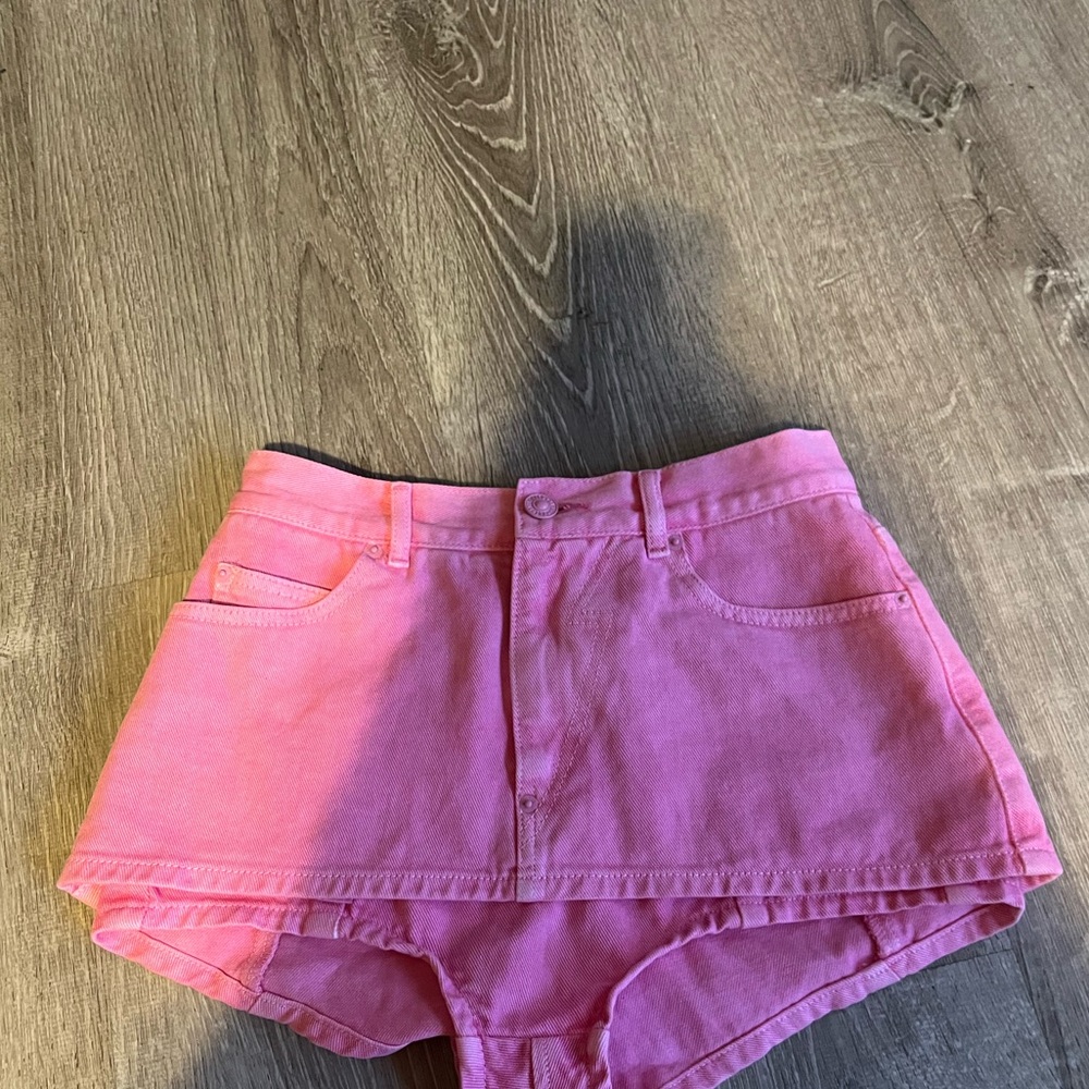 PUSHBUTTON Denim Pink Skirt